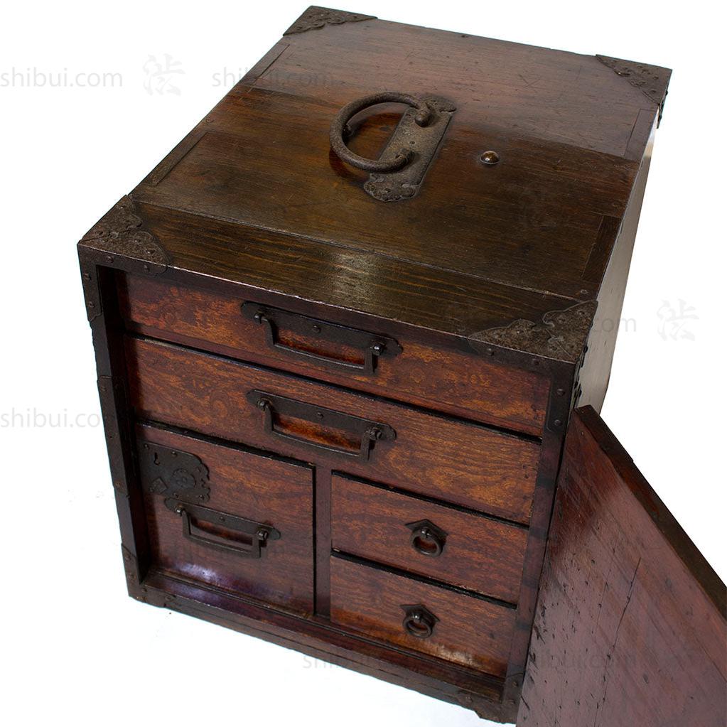 Funa Dansu Tansu Storage Chest Japanese Antique Furniture Iron Hardware
