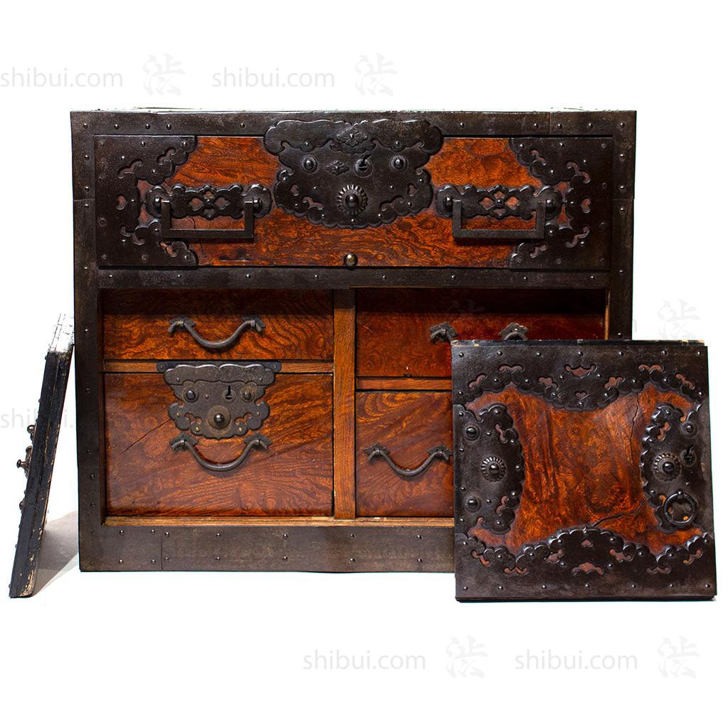 Funa Dansu Tansu Storage Chest Japanese Antique Furniture Iron Hardware