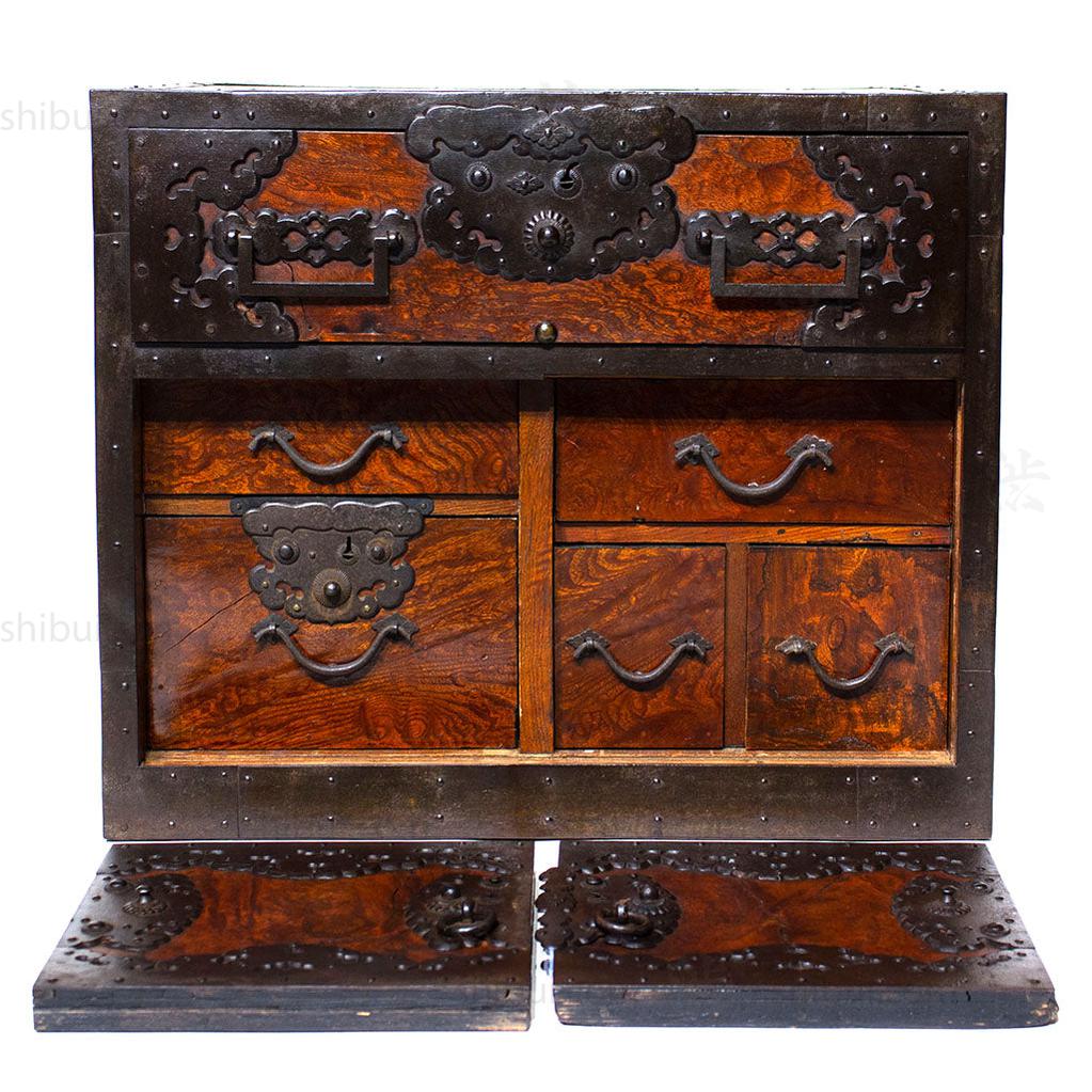 Funa Dansu Tansu Storage Chest Japanese Antique Furniture Iron Hardware