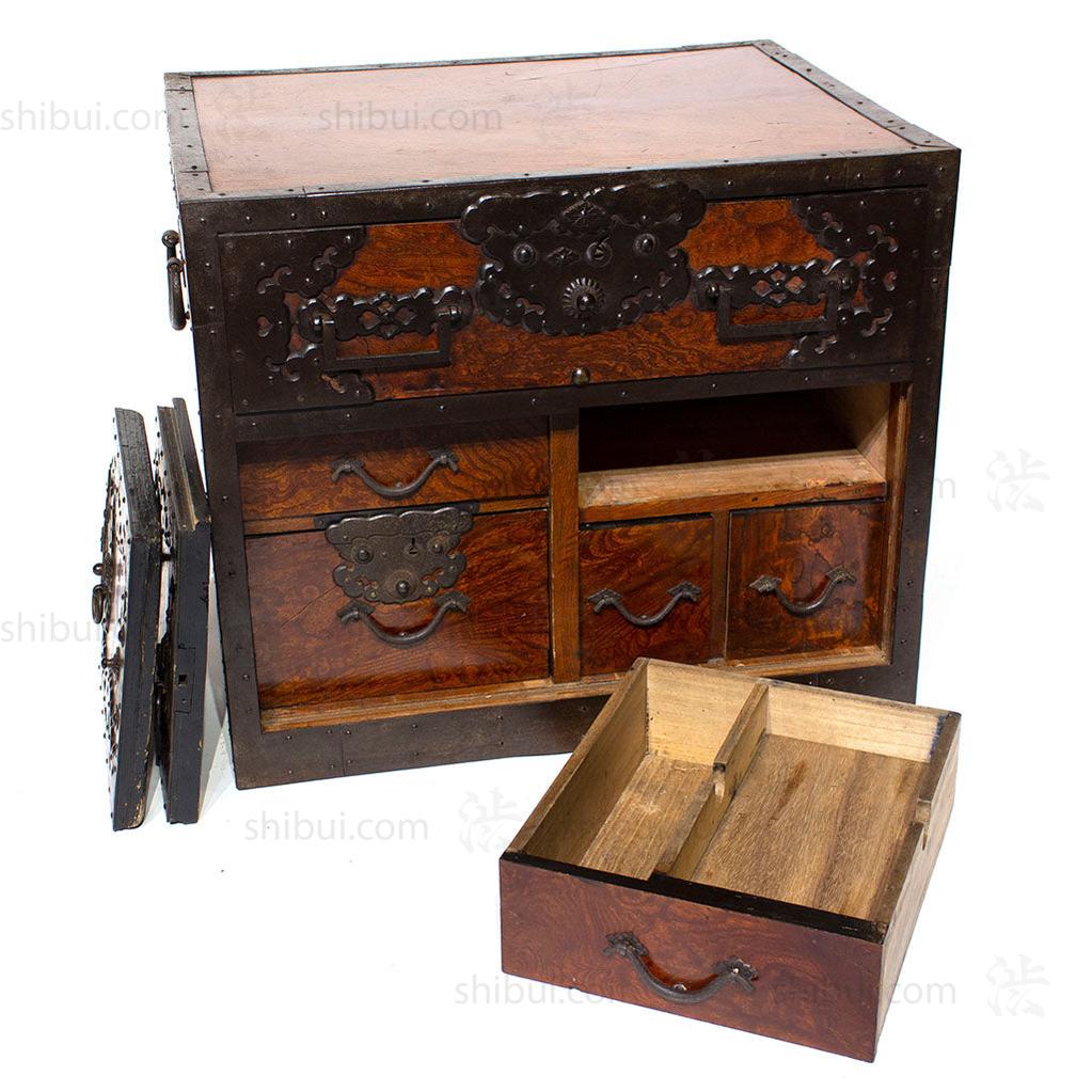 Funa Dansu Tansu Storage Chest Japanese Antique Furniture Iron Hardware