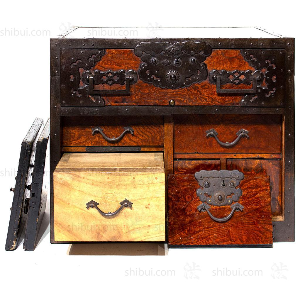 Funa Dansu Tansu Storage Chest Japanese Antique Furniture Iron Hardware
