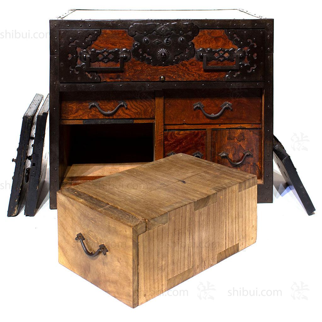 Funa Dansu Tansu Storage Chest Japanese Antique Furniture Iron Hardware