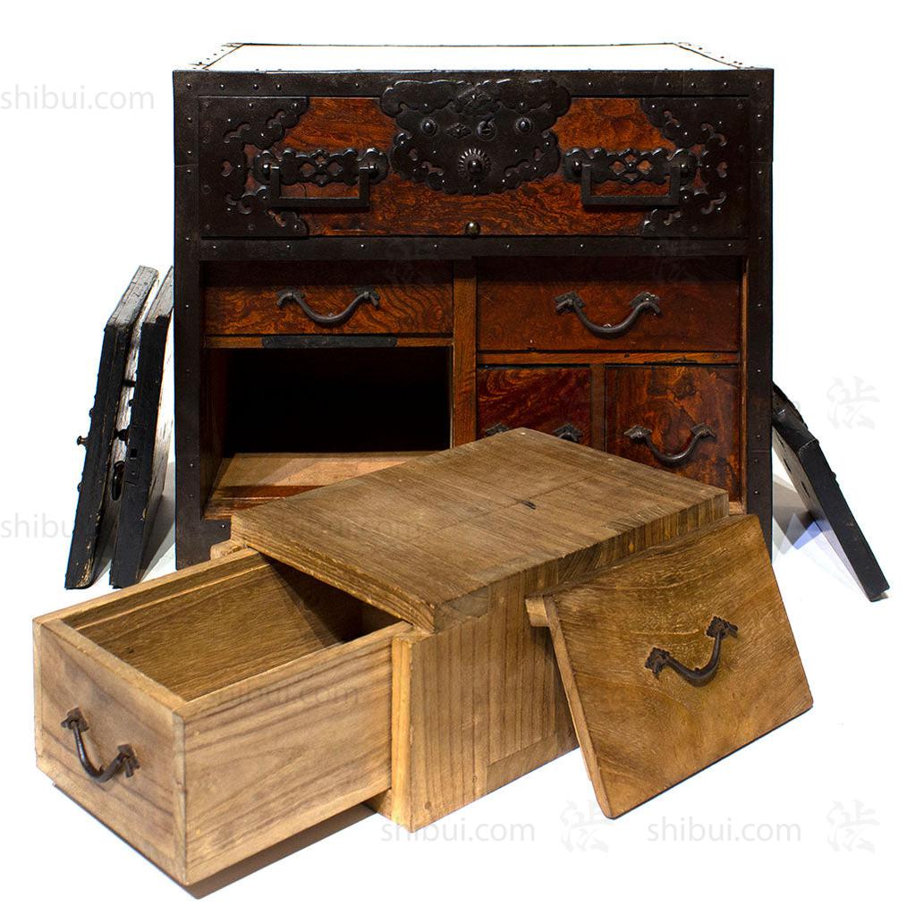 Funa Dansu Tansu Storage Chest Japanese Antique Furniture Iron Hardware