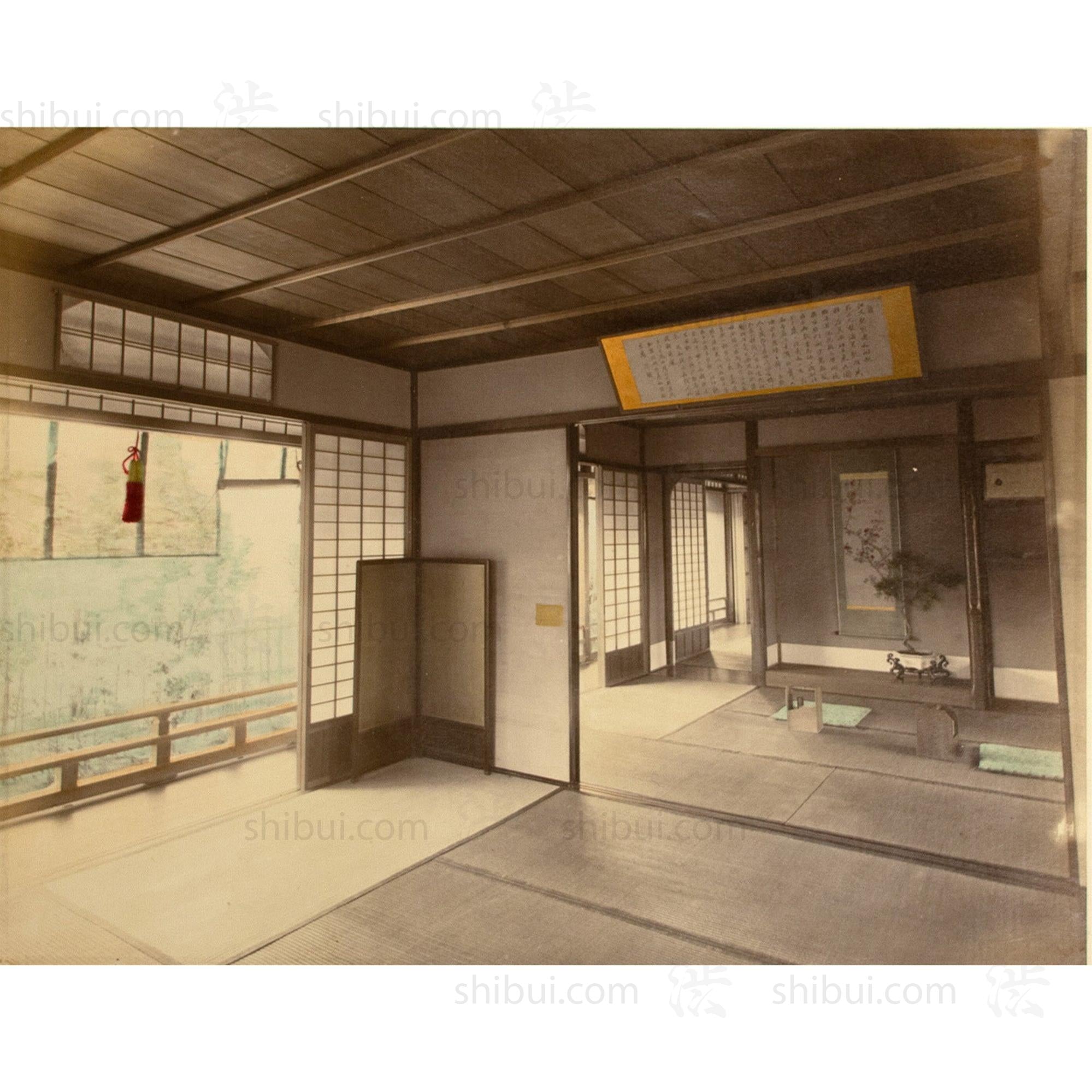 Japanese Antique Hand Tinted Photography | Interior of a Traditional House
