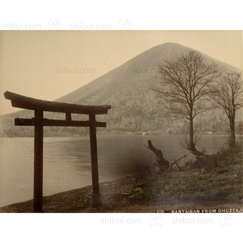 Hand Colored Japanese Albumen Photo | 1131 NANTAISAN FROM CHUZENJI