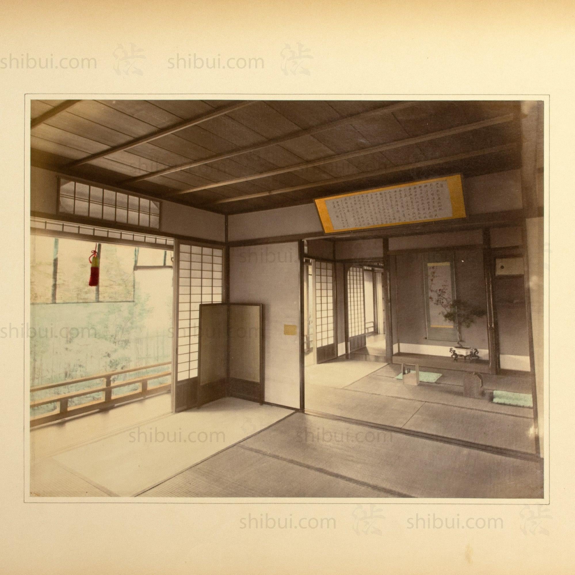 Japanese Antique Hand Tinted Photography | Interior of a Traditional House