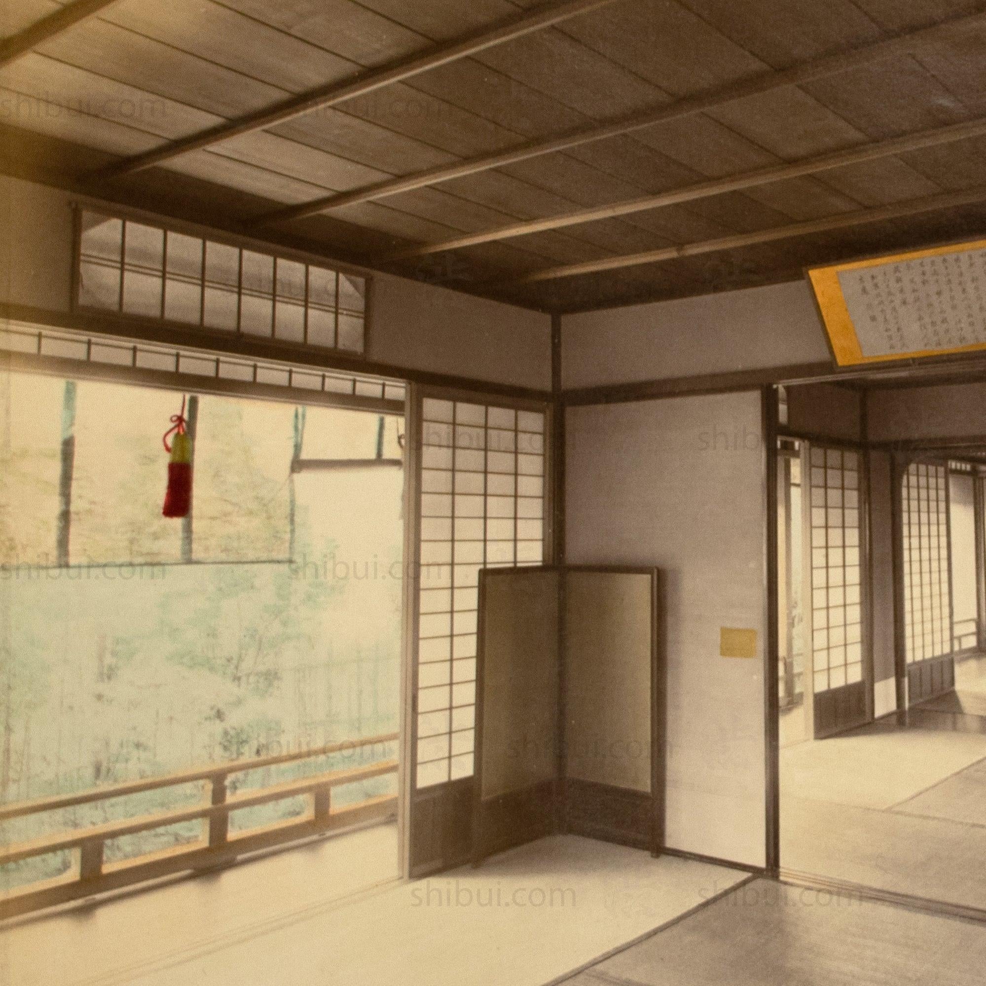 Japanese Antique Hand Tinted Photography | Interior of a Traditional House