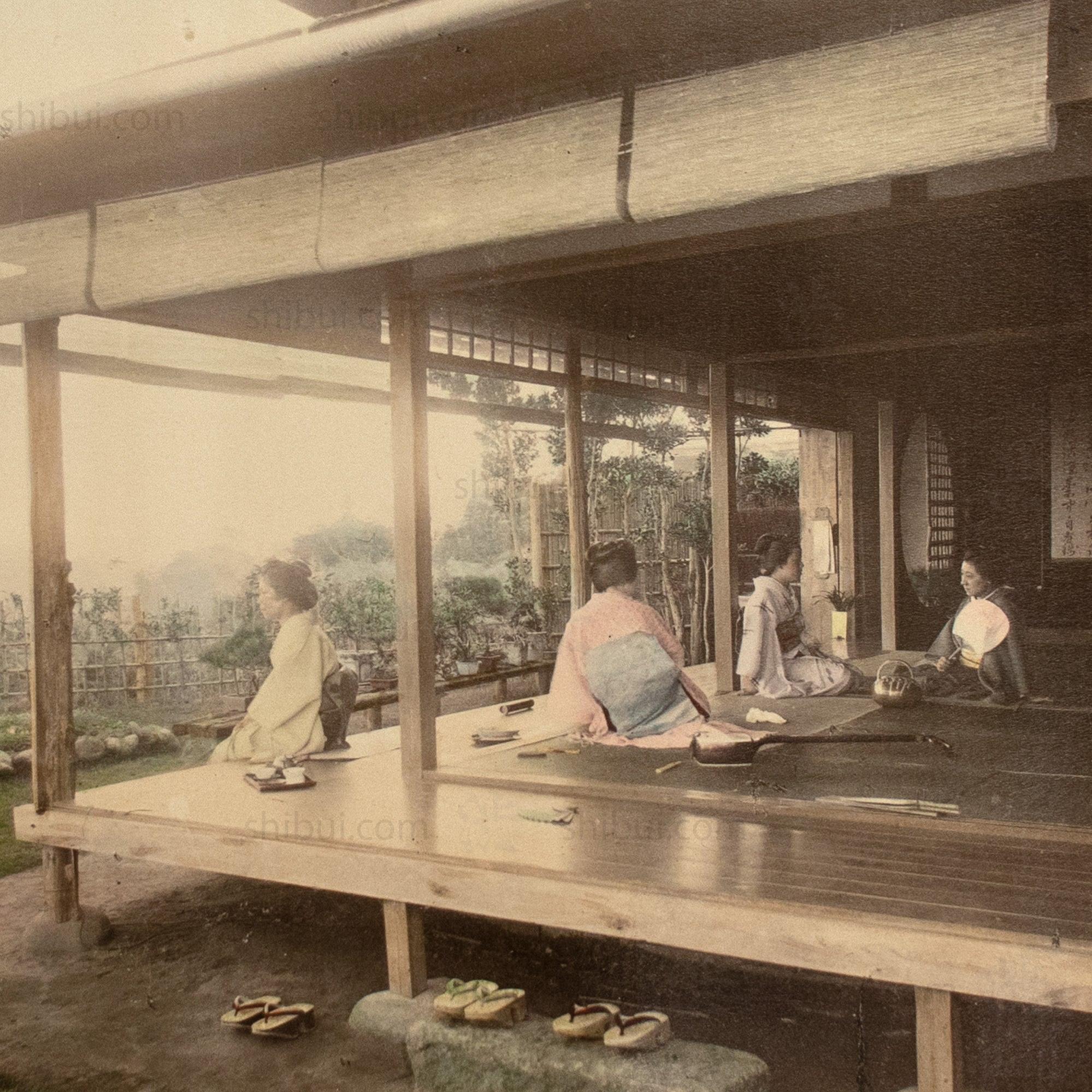 Hand Tinted Antique Japanese Photography | Tea House