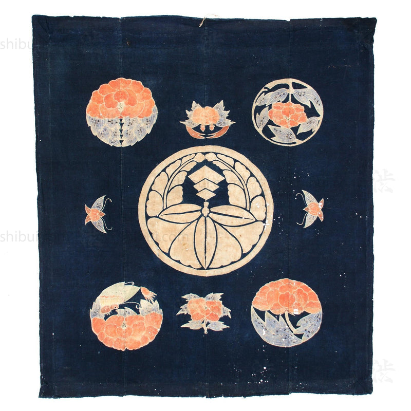 Indigo Tsutsugaki Mon Futon Cover