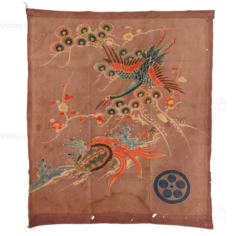 Tortoise and Crane Tsutsugaki Furoshiki