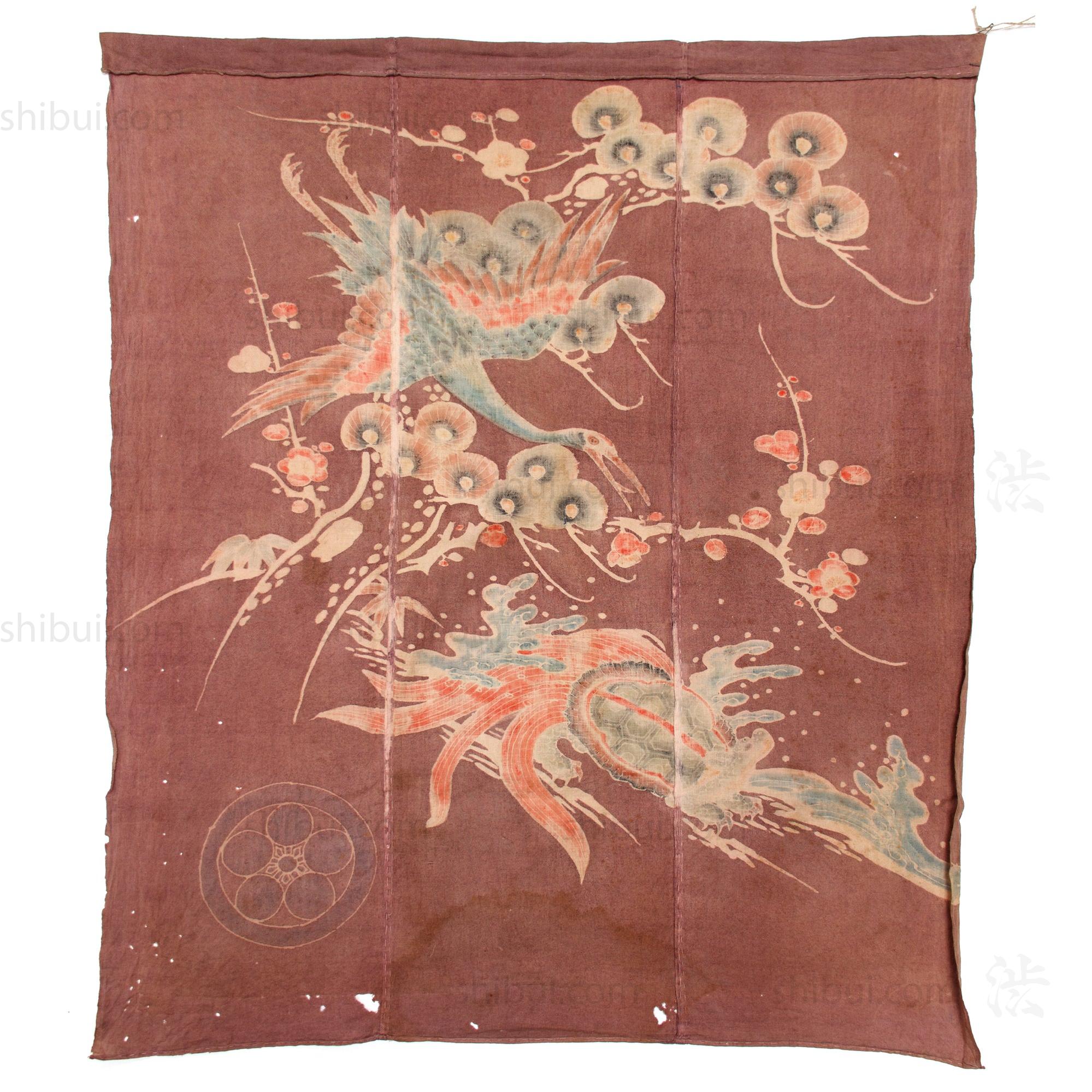 Tortoise and Crane Tsutsugaki Furoshiki