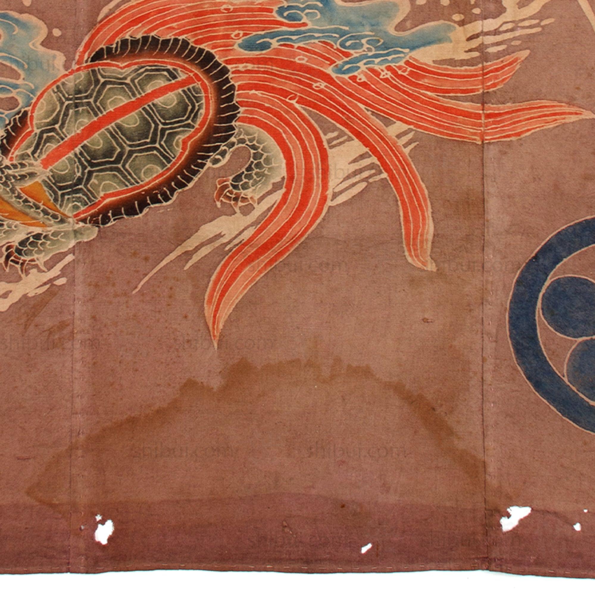 Tortoise and Crane Tsutsugaki Furoshiki