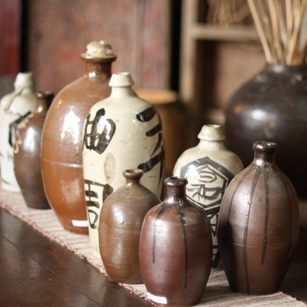 Antique Japanese Sake Bottle, authentic Circa 1860