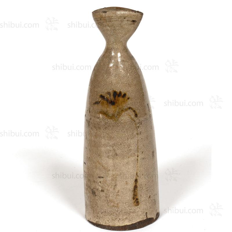 Seto Sake Bottle -  Antique Japanese Rice Wine Bottle