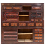 Meiji Era Mizuya Tansu from Kyoto | Japanese Antique Cabinet | 6' Width, 2 Section