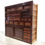 Meiji Era Mizuya Tansu from Kyoto | Japanese Antique Cabinet | 6' Width, 2 Section