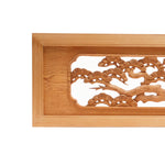 Carved Hawk and Pine Ranma | Japanese Transom Screen