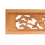 Carved Hawk and Pine Ranma | Japanese Transom Screen