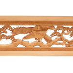 Carved Hawk and Pine Ranma | Japanese Transom Screen