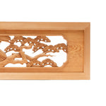 Carved Hawk and Pine Ranma | Japanese Transom Screen