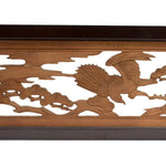 Hawk & Pine Ranma | Transom Carving | Japanese Architectural Decor