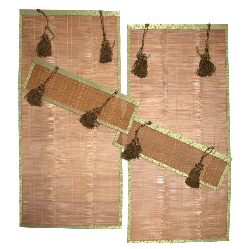 Sudare | Green Cloud Bamboo Blind | Set of 4