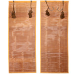 Sudare with Brocade Border| Split Bamboo Blind | Set of 2