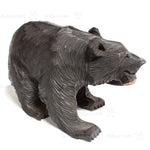 Kibori Kuma | Hand Carved Wood Bear | Japanese Hand Carved Bear with Salmon