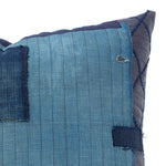 Vintage  Japanese Indigo Cotton Patchwork Pillow