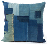 Vintage  Japanese Indigo Cotton Patchwork Pillow