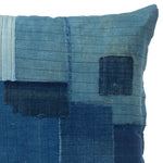 Vintage  Japanese Indigo Cotton Patchwork Pillow