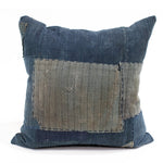 Vintage  Japanese Indigo Cotton Boro  Patchwork Pillow