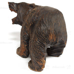 Kibori Kuma | Hand Carved Wood Bear | Japanese Hand Carved Bear with Salmon