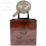 Kyodai Japanese Antique Furniture Vanity Dresser Mirror Chest