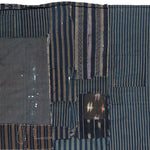 Shima Boro Sheet | Japanese Indigo Woven Stripe