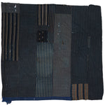 Shima Boro Sheet | Japanese Indigo Woven Stripe