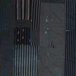 Shima Boro Sheet | Japanese Indigo Woven Stripe