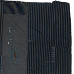 Shima Boro Sheet | Japanese Indigo Woven Stripe