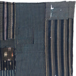 Shima Boro Sheet | Japanese Indigo Woven Stripe