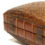 Japanese Antique Bamboo Woven Bento Basket