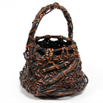 Beautiful Japanese Hanakago | Bamboo Root Flower Basket with Root Details