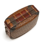 Japanese Antique Bamboo & Rattan Woven Bento Basket with Interior Case