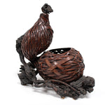 Bird's Nest Hanakago Japanese Bamboo Ikebana Flower Basket