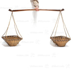 Vegetable Seller's Bamboo Basket Pair