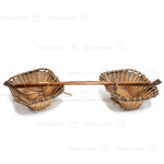 Vegetable Seller's Bamboo Basket Pair