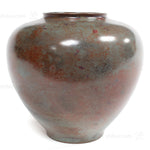 Blue and Red Vintage Bronze Vase with Tomobako Box