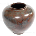 Blue and Red Vintage Bronze Vase with Tomobako Box