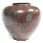 Blue and Red Vintage Bronze Vase with Tomobako Box