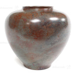 Blue and Red Vintage Bronze Vase with Tomobako Box