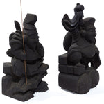Wooden Daikoku and Ebisu Statues
